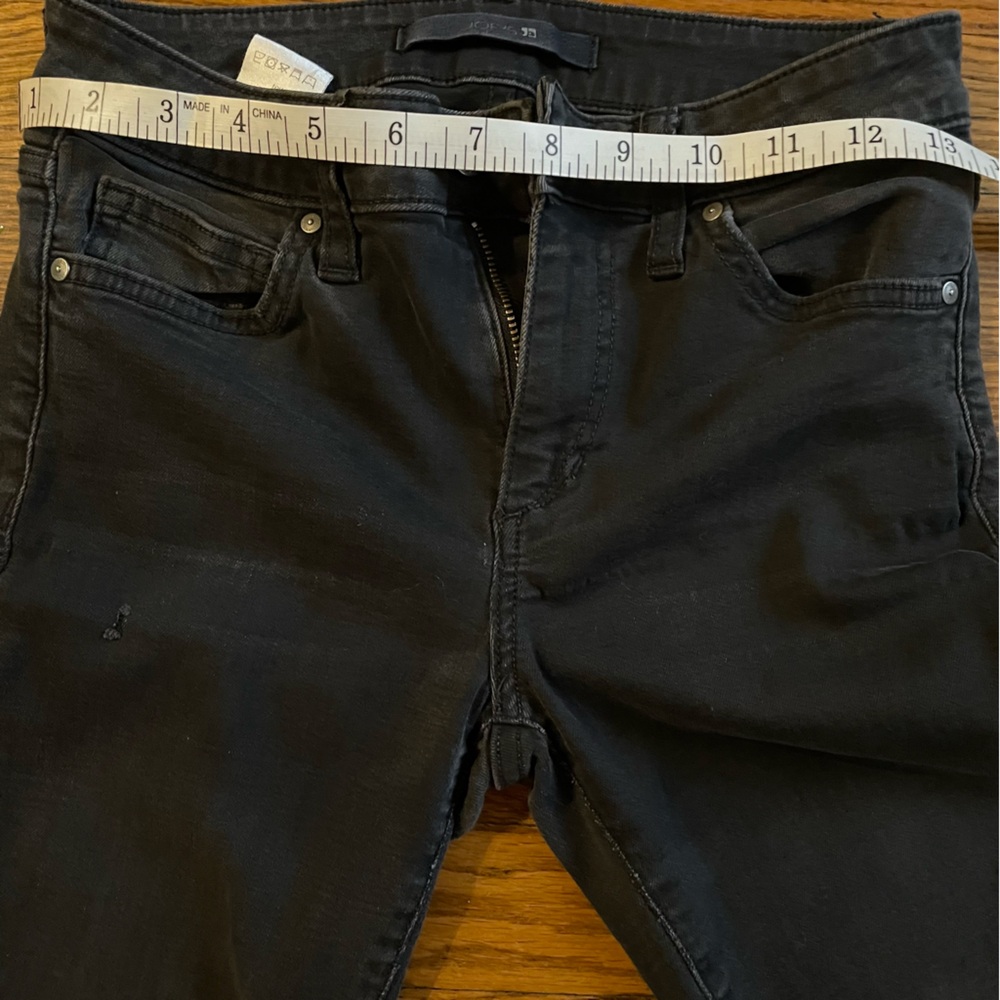 Joe's Jeans Distressed Black Dark Wash Denim Skinny Jeans - Picture 2 of 8